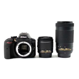 ニコン Nikon D3400 ダブルズームキット ブラック デジタル 一眼レフカメラ 【中古】