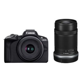 【中古】「非常に良い」Canon ミラーレス一眼カメラ EOS R50 ダブルズームキット(RF-S18-45+RF-S55-210) ブラック/APS-C/約375g EOSR50BK-WZK(ミラーレス一眼)