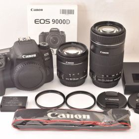 ★極上品★ Canon キャノン EOS 9000D ダブルレンズキット デジタル一眼レフカメラ 2604010