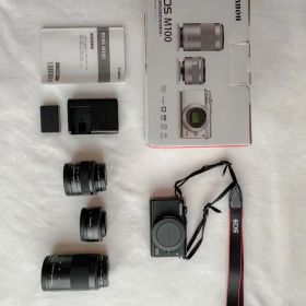 Canon EOS M100 ミラーレスカメラ レンズ3本付き