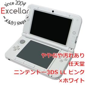 [bn:11] ニンテンドー3DS LL ピンクXホワイト SPR-S-RAAA 本体のみ 本体いたみ