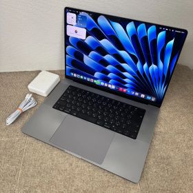 【送料無料】Apple MacBook Pro 16(2021, A2485) M1 Max / RAM 64GB / SSD 1TB / スペースグレー / 充放電回数 : 377 [MC156]