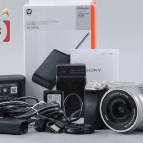 【中古】SONY ソニー α6000 ILCE-6000 シルバー パワーズームレンズキット シャッター回数僅少 多言語対応