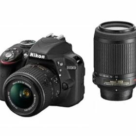 【中古】Nikon デジタル一眼レフカメラ D3300 ダブルズームキット ブラック D3300WZBK