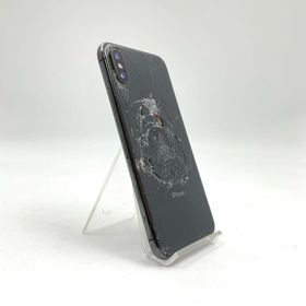 アップル(Apple)の【最速発送】Apple iPhone iPhone X 256GB スペースグレイ docomo SIMフリー【難有】(スマートフォン本体)