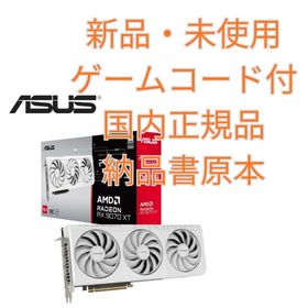 エイスース(ASUS)の紅の砂漠付！【新品・正規品・納品書】RX9070XT ASUS Prime(白)(PCパーツ)