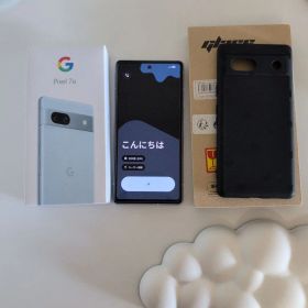 美品♪Google Pixel 7a 青色 ・ケース・保護画面・カメラ・ 箱付き