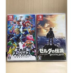 ニンテンドースイッチ(Nintendo Switch)の✨スマッシュブラザーズSP＆ゼルダの伝説ブレスオブザワイルド✨即日発送可(家庭用ゲームソフト)
