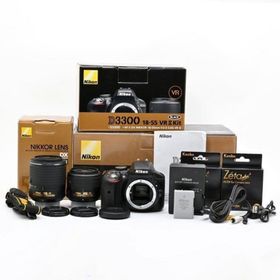 ＜美品＞ Nikon D3300 ダブルズームキット2 ブラック｜初心者に最適(デジタル一眼)