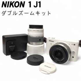 【美品】 ニコン Nikon 1 J1 ダブルズームキット ホワイト 撮影枚数少