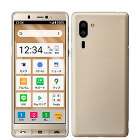 シャープ(SHARP)のA001SH シンプルスマホ5 シャンパンゴールド SIMフリー 本体 ソフトバンク Aランク スマホ シャープ 【送料無料】 a001shgl8mtm(スマートフォン本体)