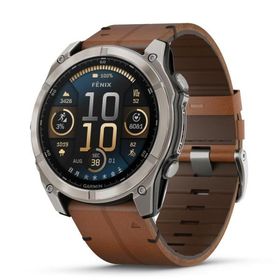 正規販売店 ガーミン フェニックス ８ fenix 8 Sapphire AMOLED 51mm Ti / Chestnut Leather Band 有機ELディスプレイ GPSウォッチ 010-02905-81