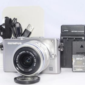 OLYMPUS オリンパス E-PL3 レンズキット シルバー 【32GBのSDカード付き】