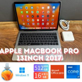 「新品バッテリー」 Apple MacBook PRO Retina 13inch 2017/CPUi7 2.3GHZ/16GB/SSD512GB/Windows11/office2019/CJ15