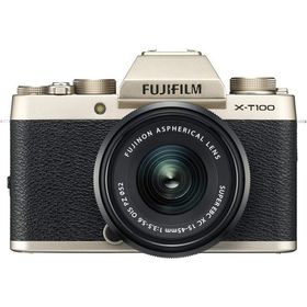 富士フイルム(FUJIFILM) ミラーレス一眼 X-T100レンズキット シャンパンゴールド X-T100LK-G