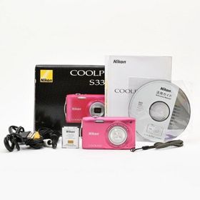＜良品＞ Nikon COOLPIX S3300 ストロベリーピンク｜軽量スリム(コンパクトデジタルカメラ)