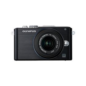 OLYMPUS ミラーレス一眼 PEN Lite E-PL3 レンズキット ブラック E-PL3 LKIT(中古品)
