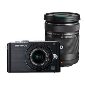 OLYMPUS ミラーレス一眼 PEN Lite E-PL3 ダブルズームキット ブラック E-PL3 DZKIT BLK