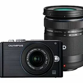 【中古】OLYMPUS ミラーレス一眼 PEN Lite E-PL3 ダブルズームキット ブラック E-PL3 DZKIT BLK