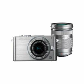 【中古】【1年保証】【美品】OLYMPUS PEN Lite E-PL3 ダブルズームキット シルバー