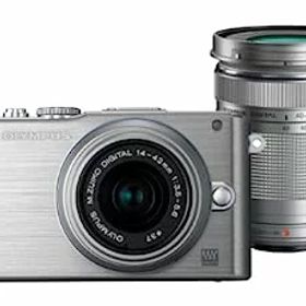 【中古】（非常に良い）OLYMPUS ミラーレス一眼 PEN Lite E-PL3 ダブルズームキット シルバー E-PL3 DZKIT SLV