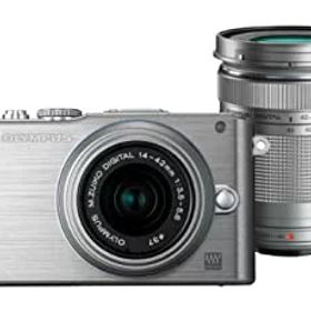 【中古】(非常に良い)OLYMPUS ミラーレス一眼 PEN Lite E-PL3 ダブルズームキット シルバー E-PL3 DZKIT SLV