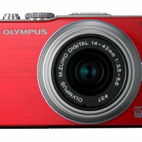 【中古】【非常に良い】OLYMPUS ミラーレス一眼 PEN Lite E-PL3 レンズキット レッド E-PL3 LKIT RED