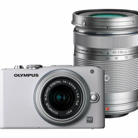 【中古】【非常に良い】OLYMPUS ミラーレス一眼 PEN Lite E-PL3 ダブルズームキット ホワイト E-PL3 DZKIT WHT