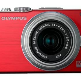 【中古】 OLYMPUS ミラーレス一眼 PEN Lite E-PL3 レンズキット レッド E-PL3 LKIT RED
