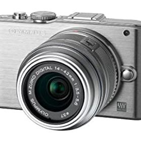 【中古】(非常に良い)OLYMPUS ミラーレス一眼 PEN Lite E-PL3 レンズキット シルバー E-PL3 LKIT SLV