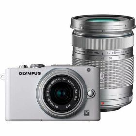 【中古】 オリンパス OLYMPUS E-PL3 ダブルズームキット ホワイト E-PL3 DZKIT WHT 当店保証30日間 人気 ミラーレス 一眼レフ 交換レンズ カメラ