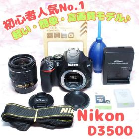 ✨Nikon D3500✨高性能レンズ付 高画質＆軽量 すぐ撮れる 人気入門機