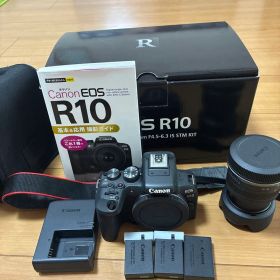 美品Canon EOS R10 レンズキット バッテリー3本付 箱ありおまけ付
