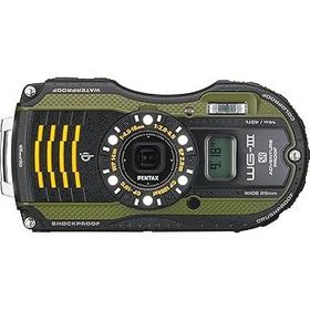 PENTAX 防水デジタルカメラ PENTAX WG-3GPS グリーン 1cmマクロ マクロスタンド (中古品)