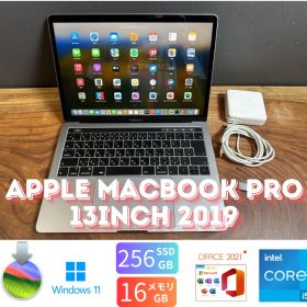 「美品」 Apple MacBook PRO Retina 13inch 2019/CPUi5 2.4GHZ/16GB/SSD256/Windows11/office2021/CJ135