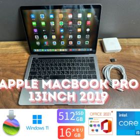 「美品」 Apple MacBook PRO Retina 13inch 2019/CPUi5 2.4GHZ/16GB/SSD512GB/Windows11/office2021/CJ173