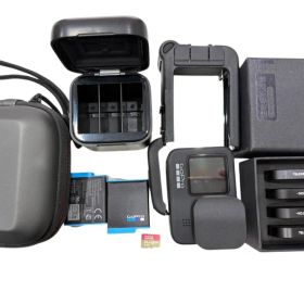 『通電動作確認済み』GoPro HERO Black ゴープロヒーロー9 充電器 バッテリー フィルターセット PGYTECHケース H7-6-79