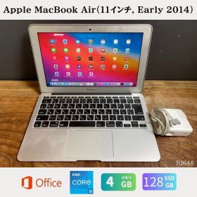 ［良品］Apple MacBook Air（11インチ, Early 2014）/ Core i5 / メモリ4GB / SSD128GB / Office2021 / RI648