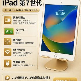 ☆【美品】iPad 第7世代 128GB ゴールド Wi-Fiモデル バッテリー91% 動作良好 即購入OK