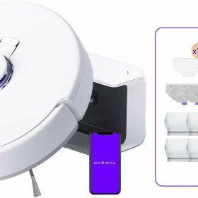 【セット販売】Narwal (ナーワル) Freo X Plus ロボット掃除機/アクセサリーセット 絡まりゼロフローティングブラシ 収集ゴミ圧縮機能 7週間以上のゴミ捨てサイクル 最大7800Pa超強力吸引 静音設計 水拭き対応 6972075734866