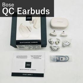 Bose QuietComfort Earbuds ワイヤレスイヤホン Bluetooth ノイズキャンセリング マイク付 最長6時間+12時間 タッチ操作 防滴 ソープストーン 白 831262-0020