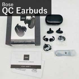 Bose QuietComfort Earbuds ワイヤレスイヤホン Bluetooth ノイズキャンセリング マイク付 最長6時間+12時間再生 タッチ操作 防滴 IPX4 ワイヤレス充電対応 トリプルブラック QC Earbuds BLK 動作確認済