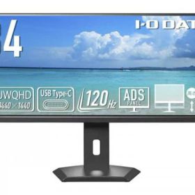 I-O DATA LCD-CWQ341SDB-FX ワイド液晶ディスプレイ 34型/3440×1440/HDMI、DisplayPort、USB Type-C/ブラック/スピーカー：なし/UWQHD対応の超ワイドモニター/「5年保証」UWQHD＆65W給電