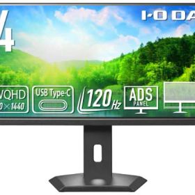 アイ・オー・データ機器｜I-O DATA 液晶ディスプレイ(34型/ADS/UWQHD 3440×1440/120Hz/3ms/HDR10/HDMI/DP/USB Type-C/VESA/5年保証・無輝点保証)(ブラック) アイオーデータ フリースタイルスタンド LCD-CWQ341SDB-FX