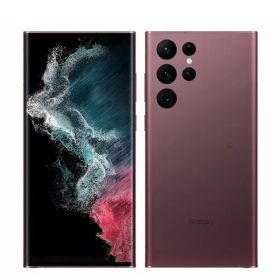 【中古】 SCG14 Galaxy S22 Ultra バーガンディ SIMフリー 本体 au スマホ ギャラクシー【送料無料】 scg14rd7mtm
