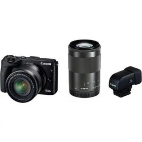 【中古】キヤノン Canon EOS M3 ダブルズームEVFキット ブラック当店保証30日間 人気モデル 高画質 売れ筋