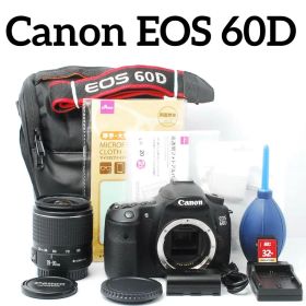 Canon EOS 60D 高画質 標準レンズ 初心者 一眼レフ バック付き