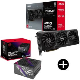 ASUS PRIME-RX9070XT-O16G PRIME グラフィックボード + ROG-STRIX-1000P-GAMING 電源ユニット セット