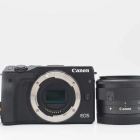 キャノン Canon EOS M3 24.2MP Mirrorless Camera Black 15-45mm Lens [新品同様] #Z6035A
