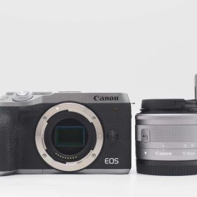 キャノン Canon EOS M6 Mark II 4K 15-45mm Lens Digital Camera Silver [美品] #Z6047A